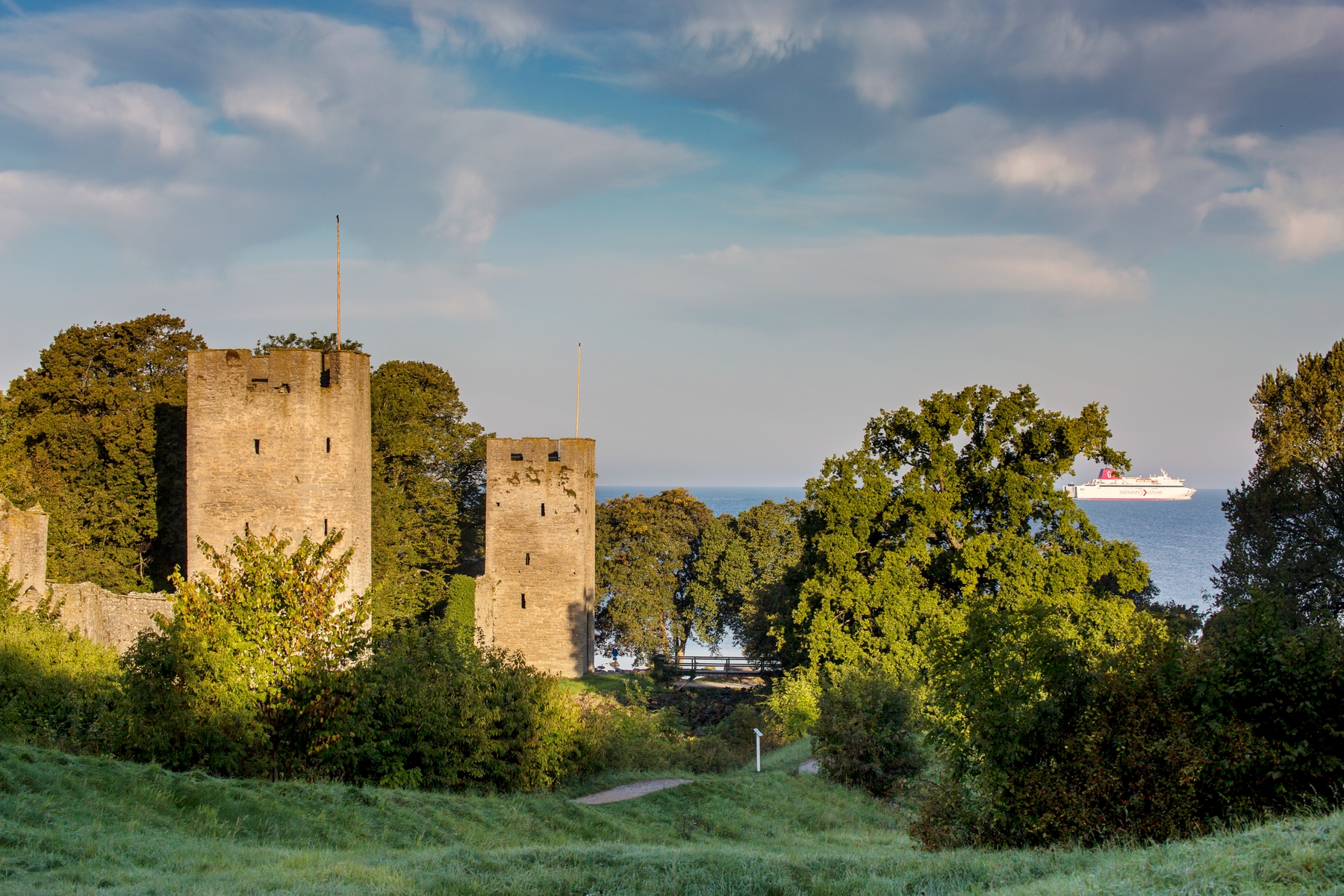 The medieval wall at Visby, Gotland