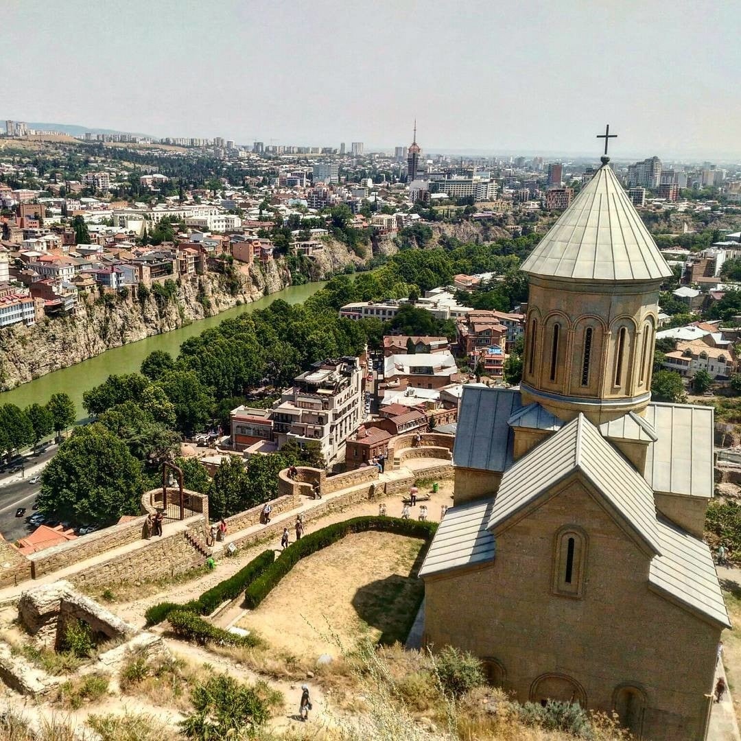 Ancient fortress overlooking Tbilisi, the capital of Georgia, and the Kura (Mtkvari) River.