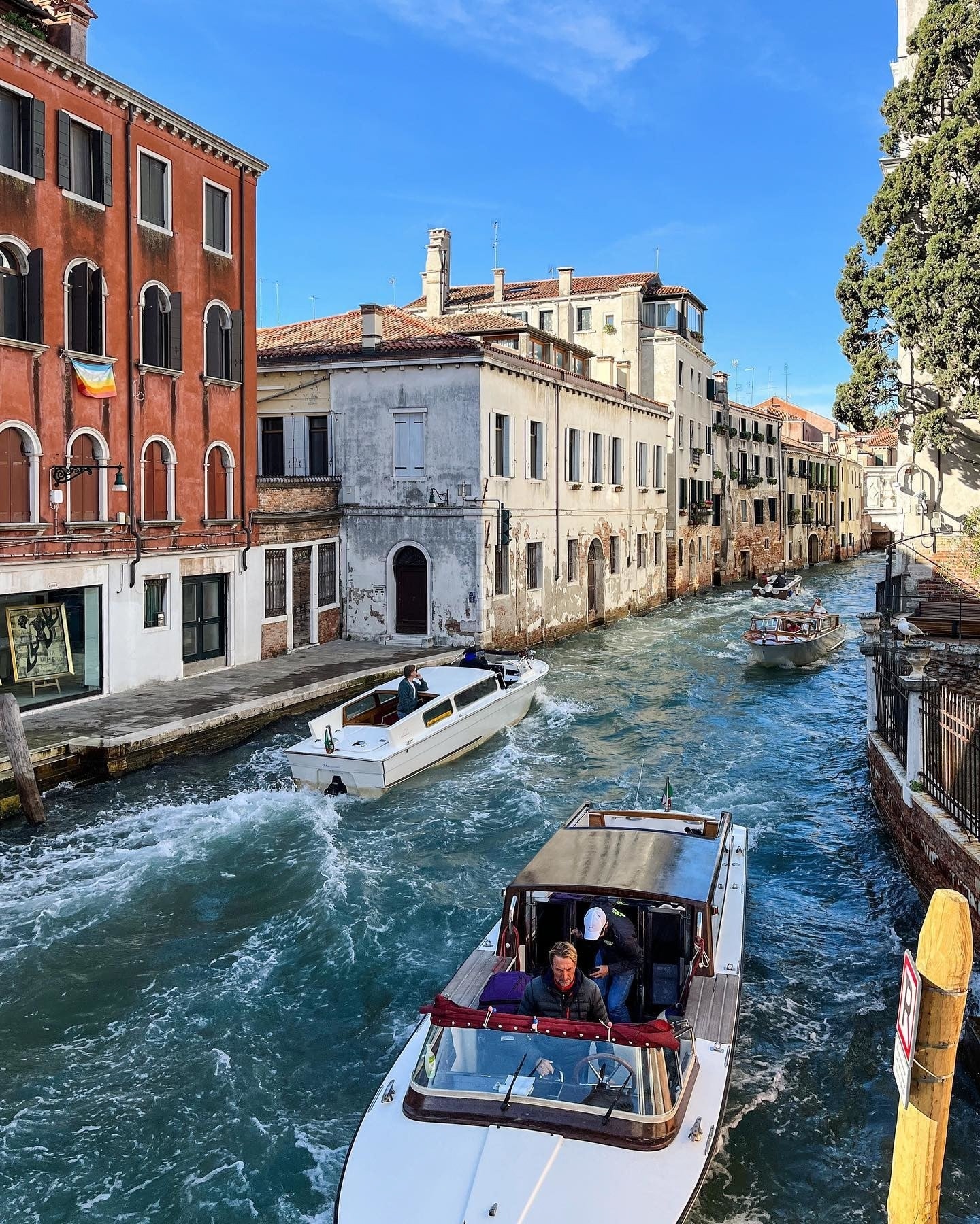 Boats in the venice canals