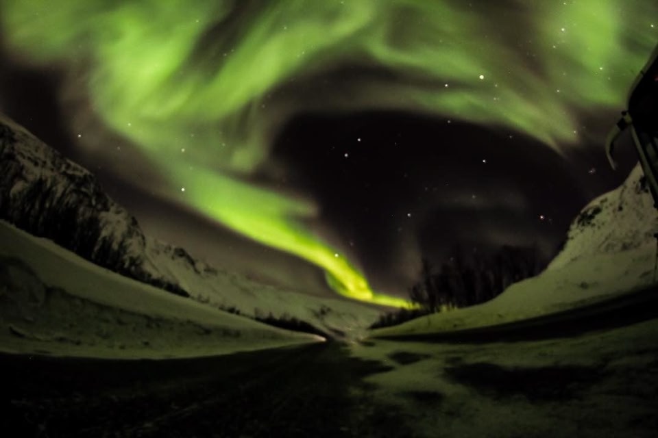 Northern lights in Tromsø, Norway, one of the best places to go in October.