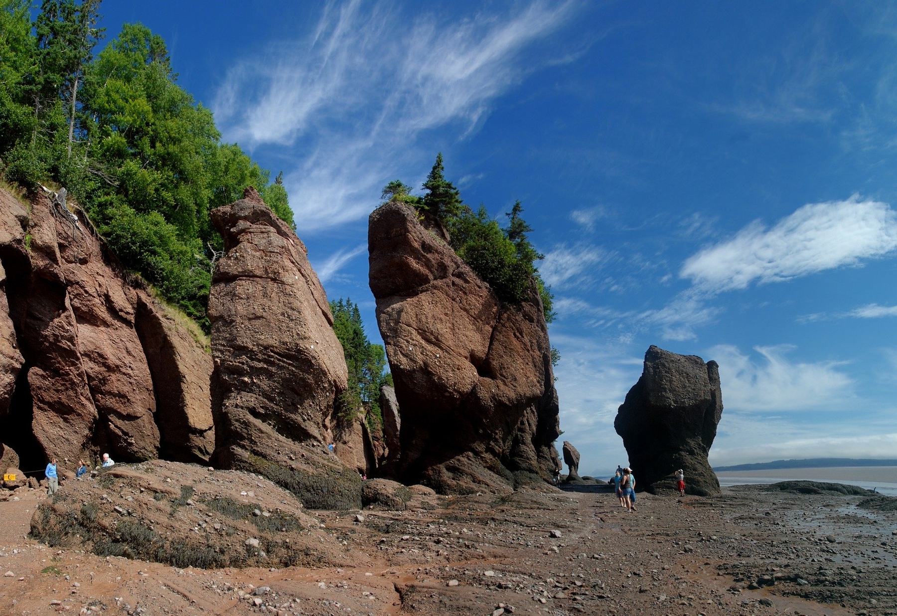 Hopewell Rocks in Bay of Fundy, New Brunswick, Canada