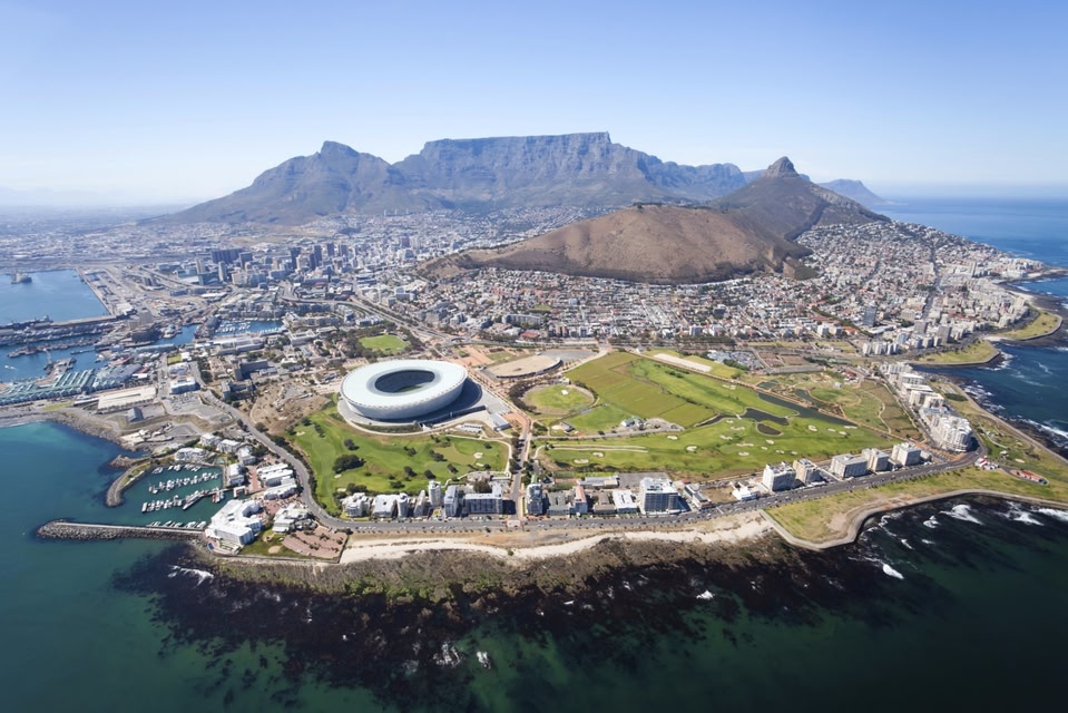 Αεροφωτογραφία του Κέιπ Τάουν και του Table Mountain