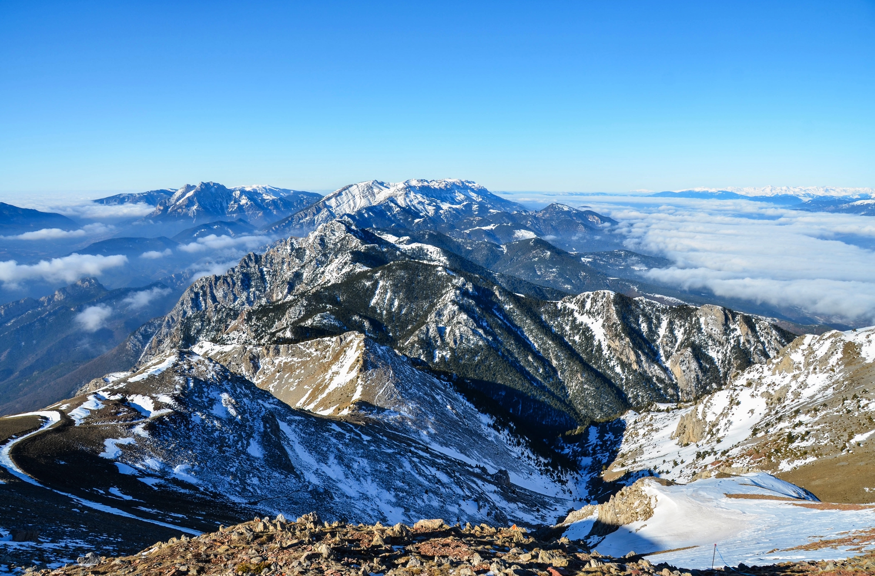 Snow covered peaks in the Spanish Pyrenees
