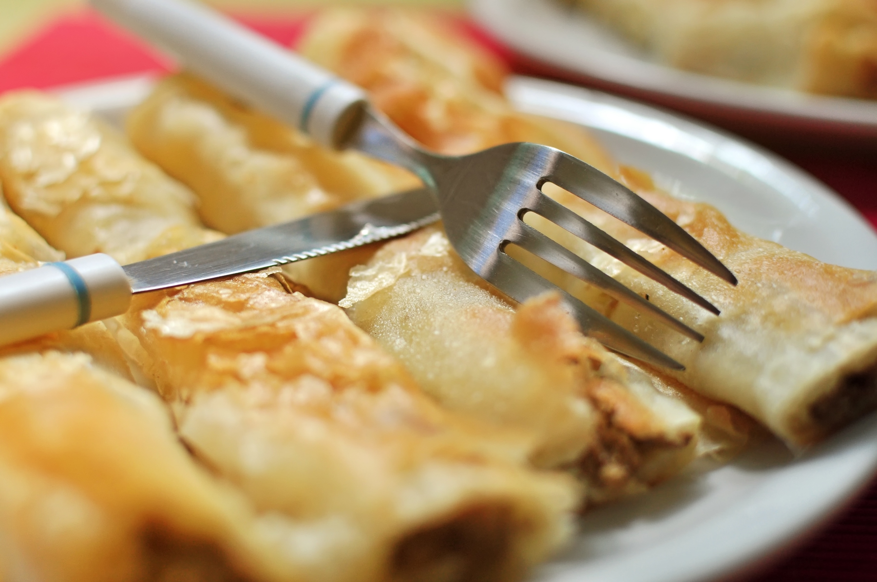 dish of burek, a popular food in Belgrade