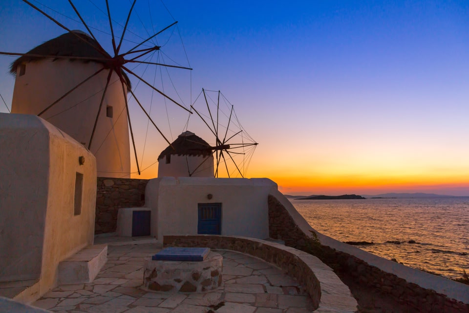 Windmills of Mykonos - Greek islands to visit in autumn