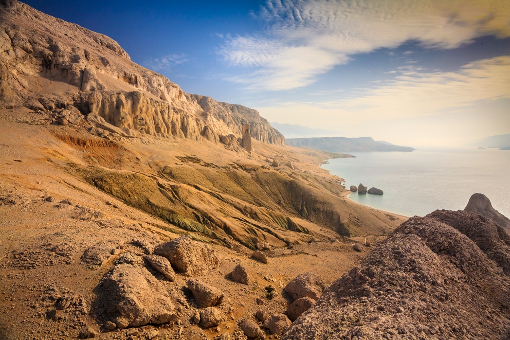 Rugged island of Pag in Dalmatia