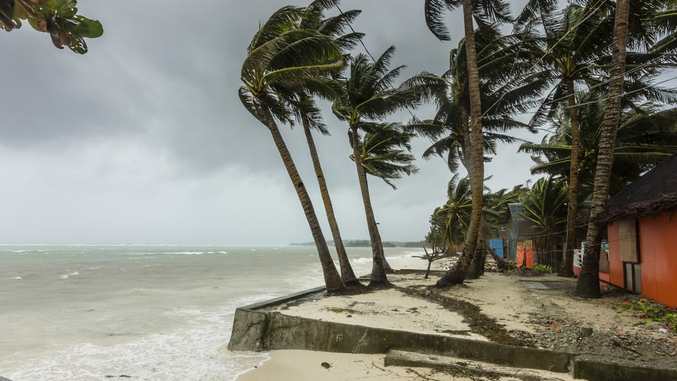 a stormy beach