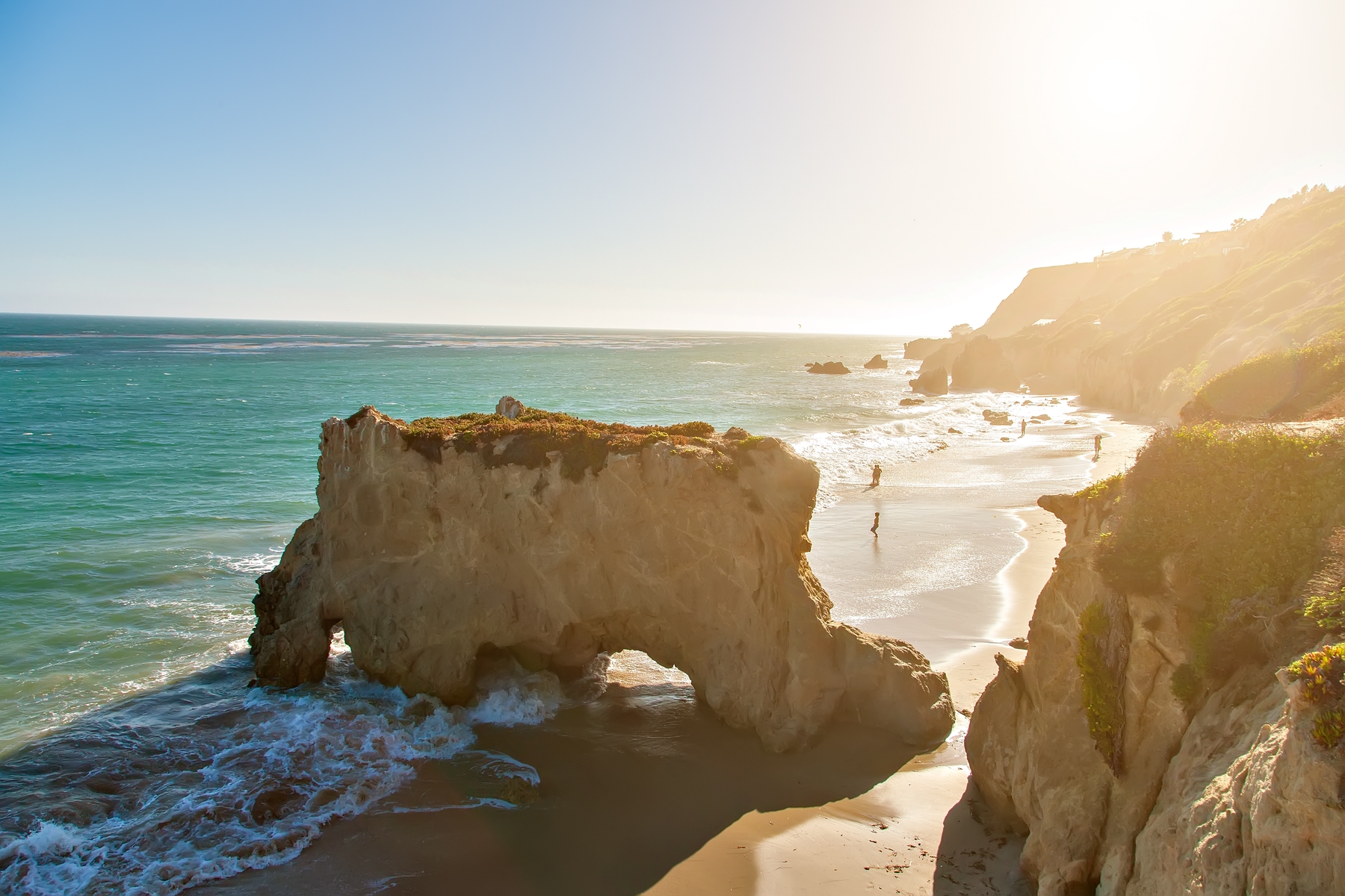 Beautiful and romantic El Matador State Beach in Malibu, Southern California