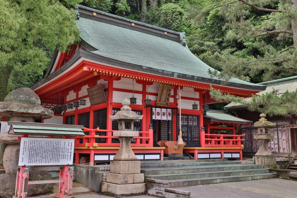 the Akama Shrine in Shimonoseki, Japan