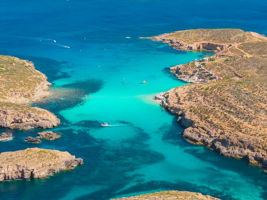 La Blue Lagoon sur l'île de Comino