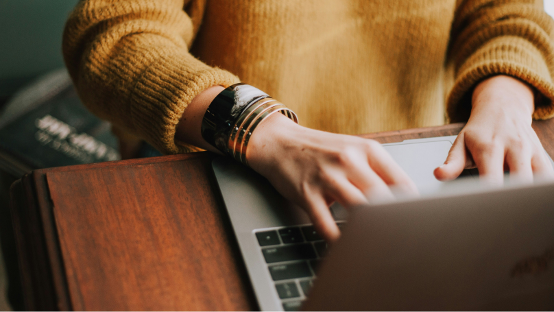 Woman on her laptop
