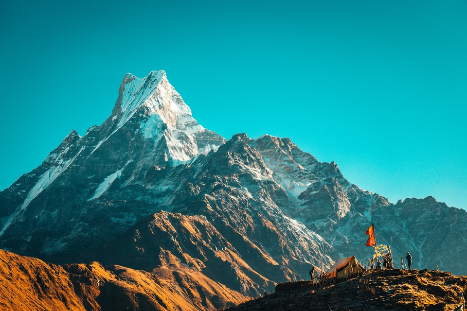 vista dell'Himalaya in Nepal