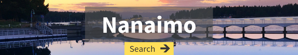 cheap flight search for Nanaimo with waterfront in the background