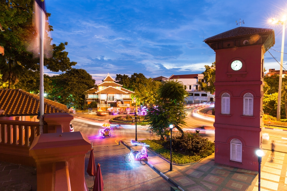 red walled historic building in Melaka