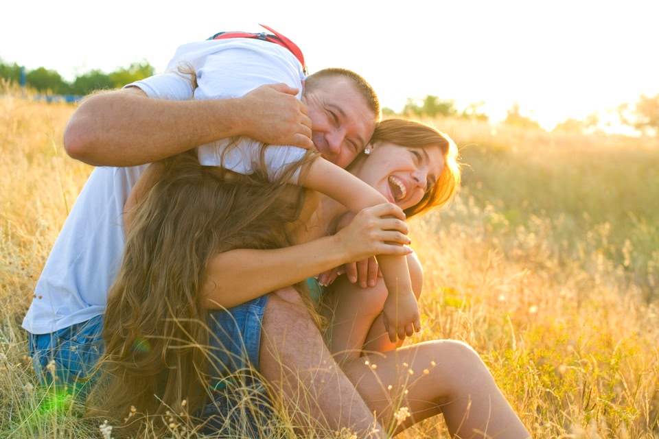 Family playing