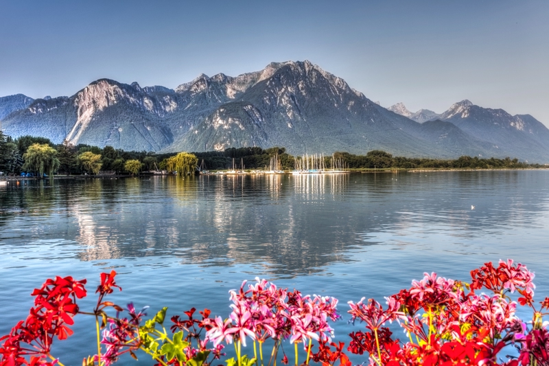 mountain view in switzerland