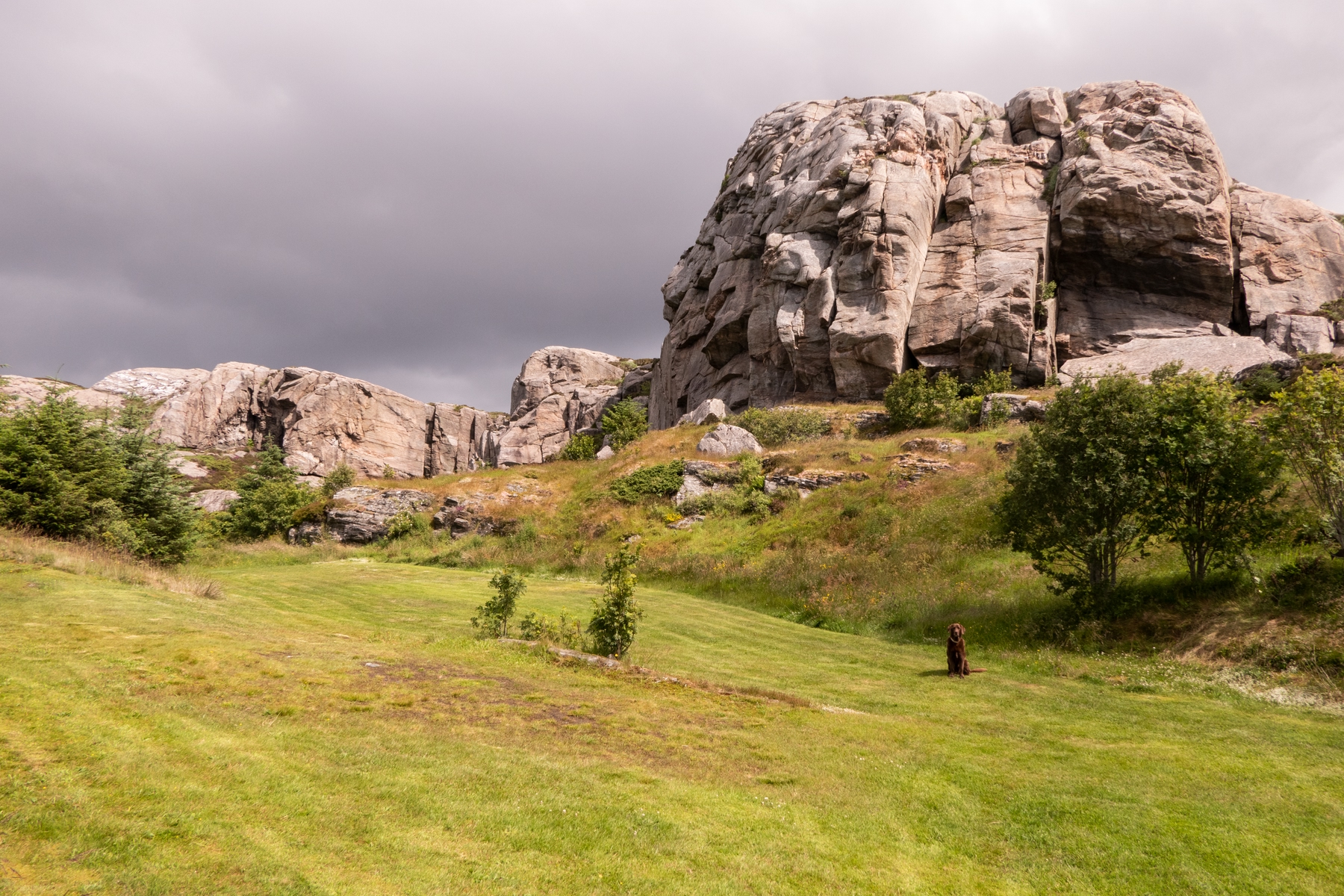 Felsen zum Klettern in Fiskesleppet, Norwegen