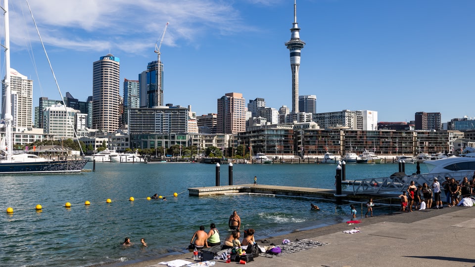 Auckland waterfront and city skyline
