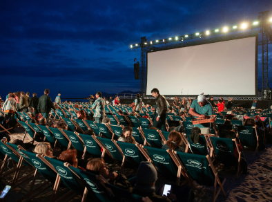 A picture of a popup theatre