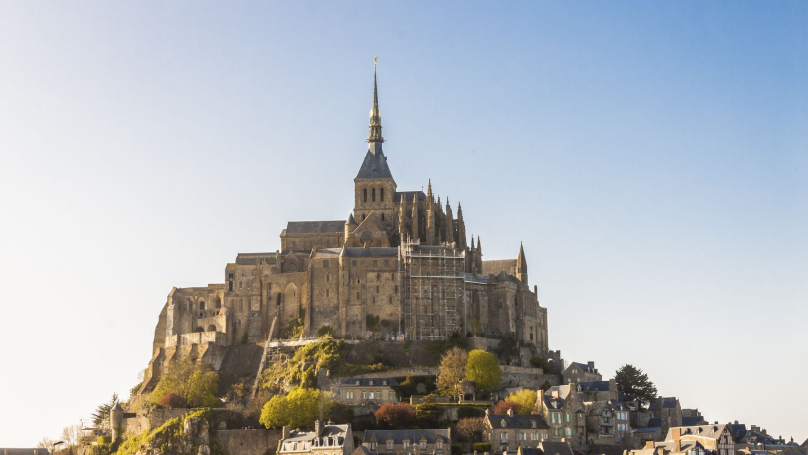 A picture of Mont St Michal. A French Medieval Monarchy.