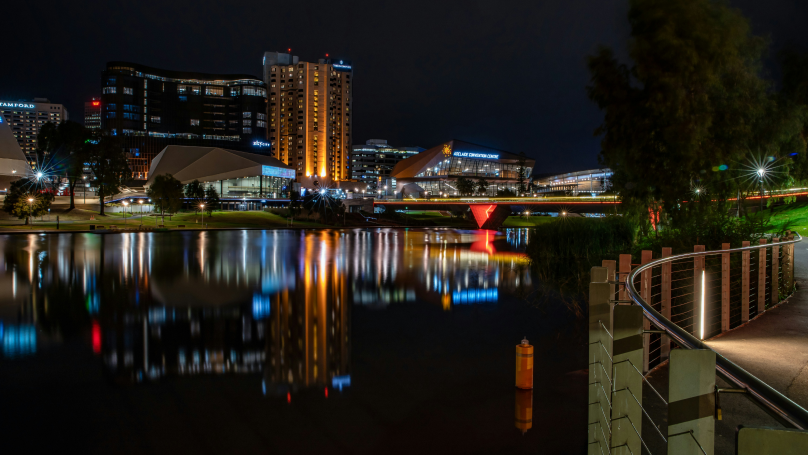 Adelaide city at night