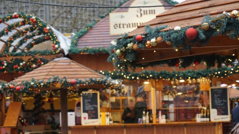 marchés de Noël en journée