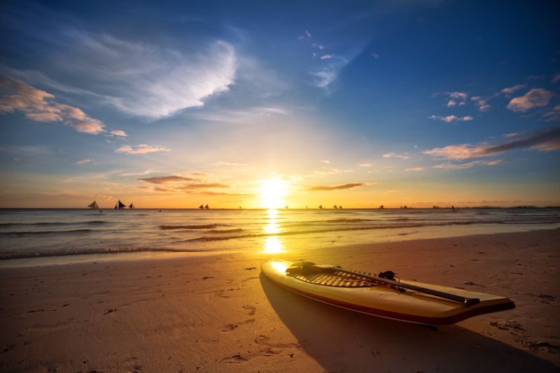 A stand up paddle board in Boracay