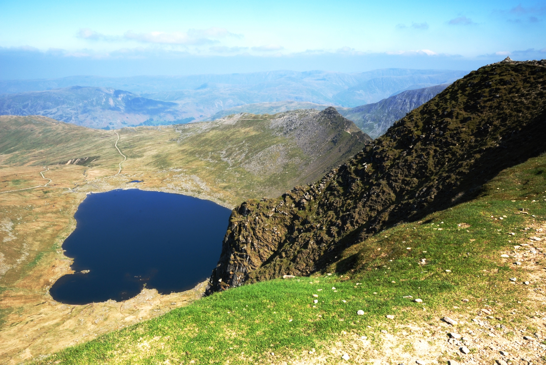 Striding Edge, a popular destination for scrambling in England's Lake District