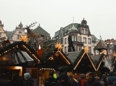 Kerstmarkten kraampjes