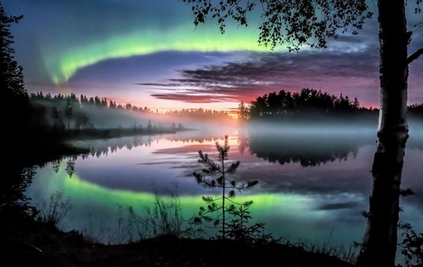 The sky covered in shades of green - best places to see the Northern Lights