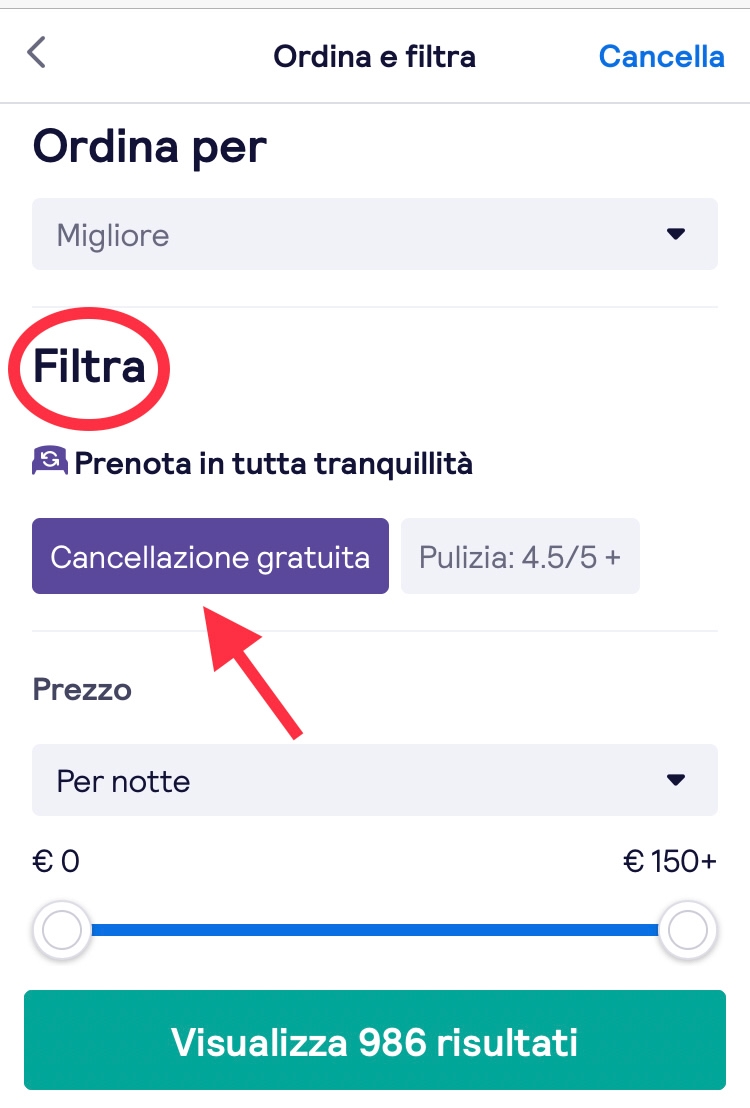 opzioni di viaggi flessibili