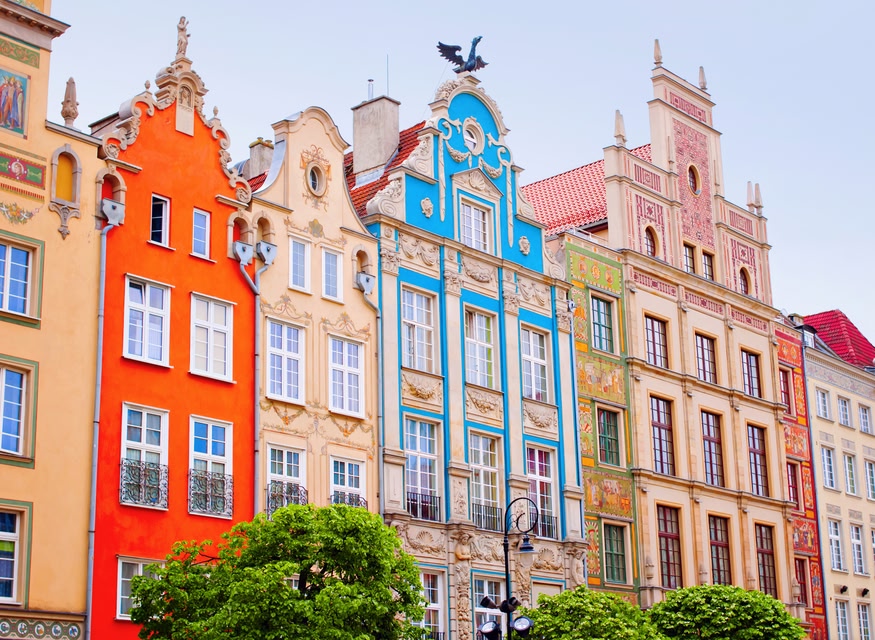 Charming Baroque houses make Gdańsk, Poland one of the 10 best cities to visit in Central Europe.