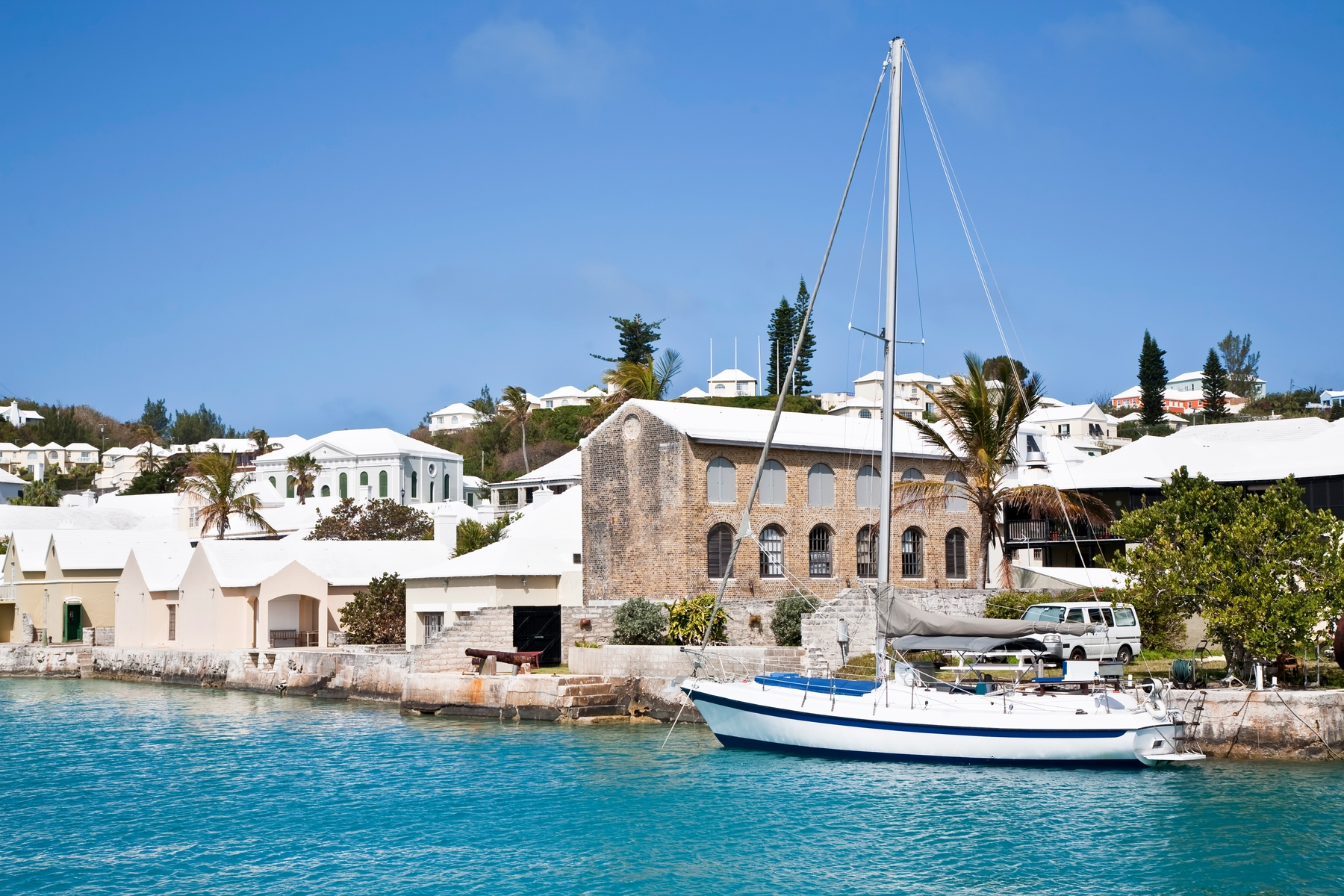 Píer em St. George's, no nordeste da ilha. Bermudas é outra ilha caribenha que abriu as portas para o trabalho remoto.