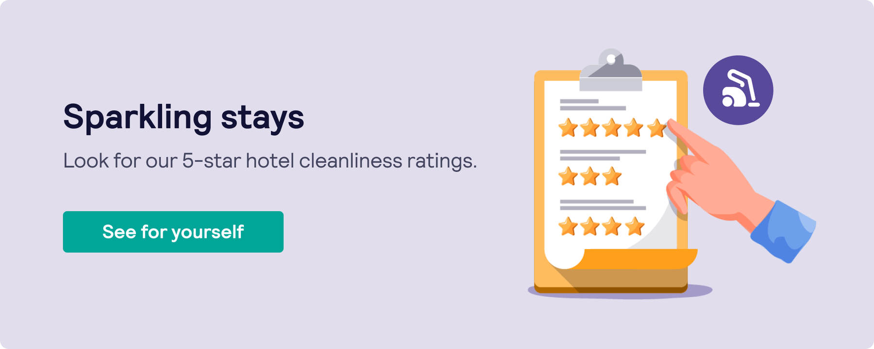 Find sparkling stays with Skyscanner's cleanliness ratings
