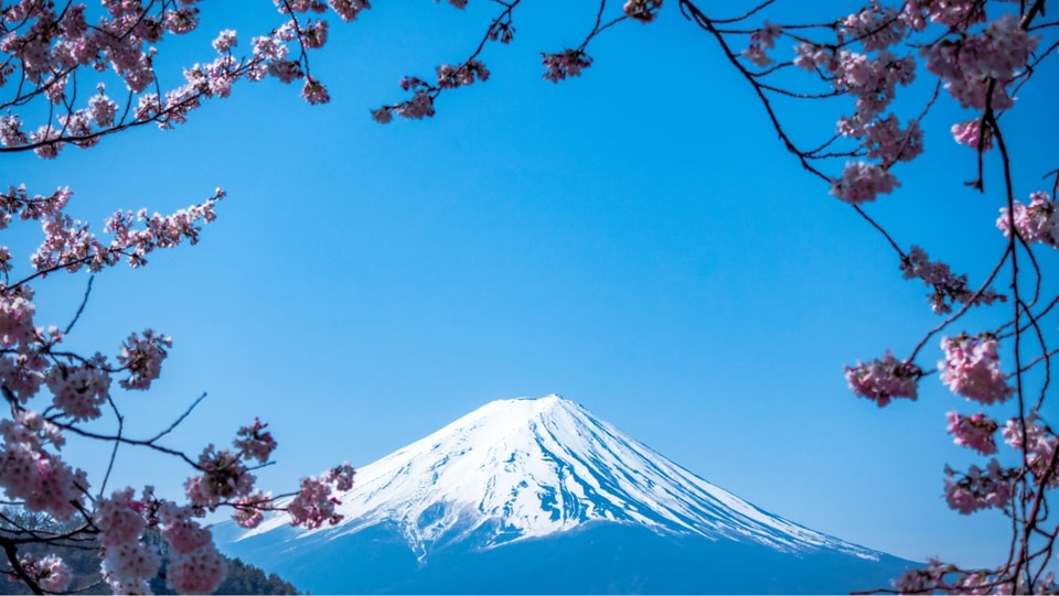 Snow-capped Mount Fuji