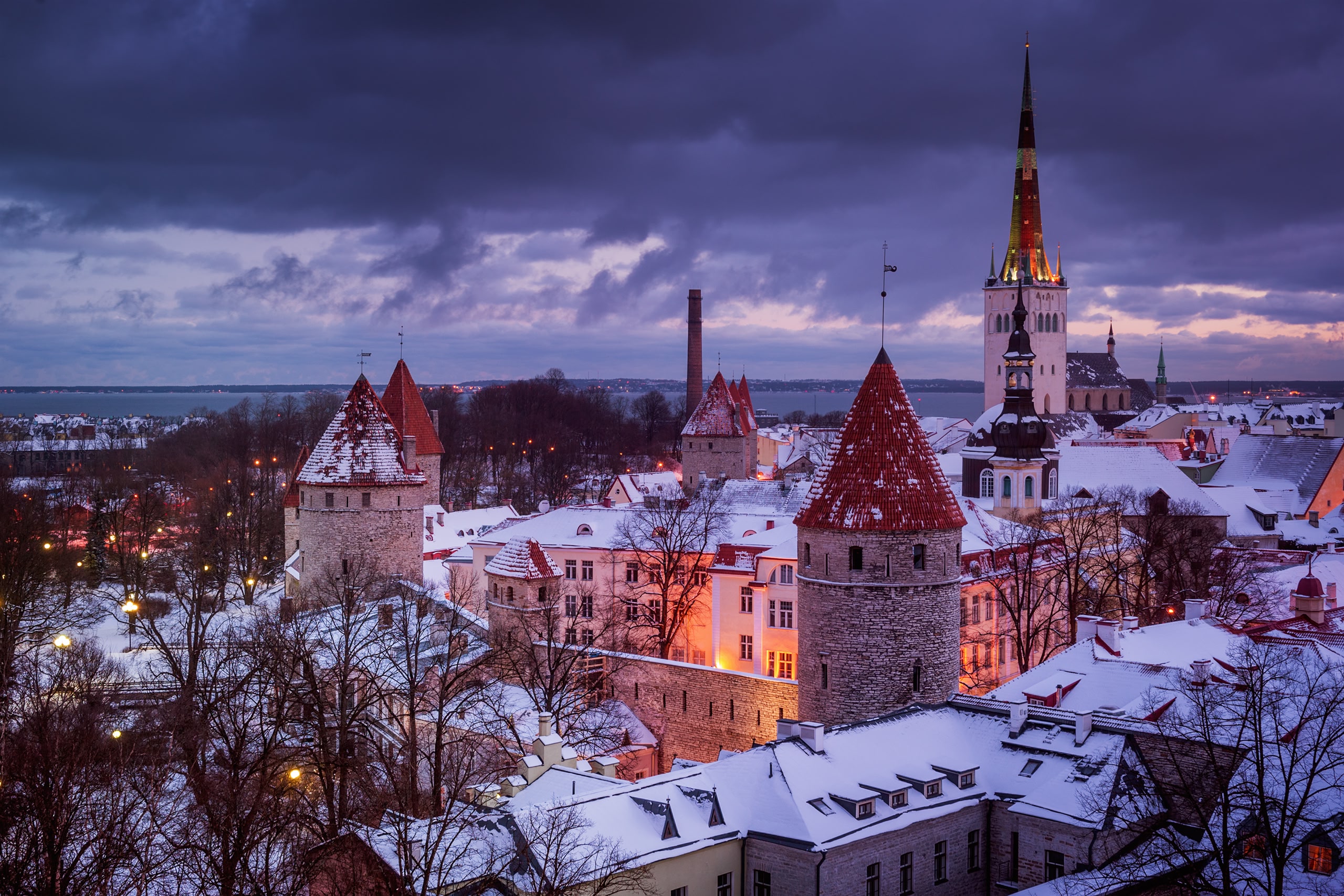 Tallinn, Estonia in the snow