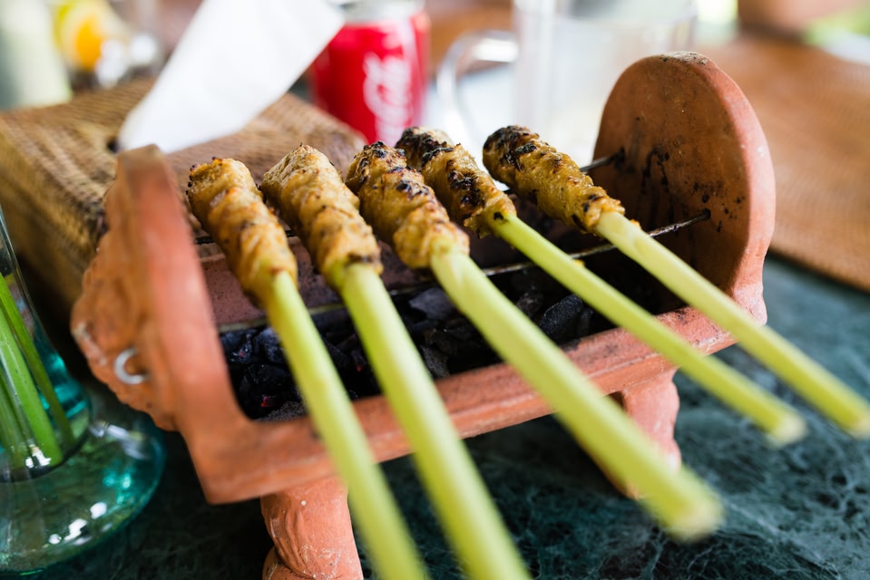 A dish of fish satay