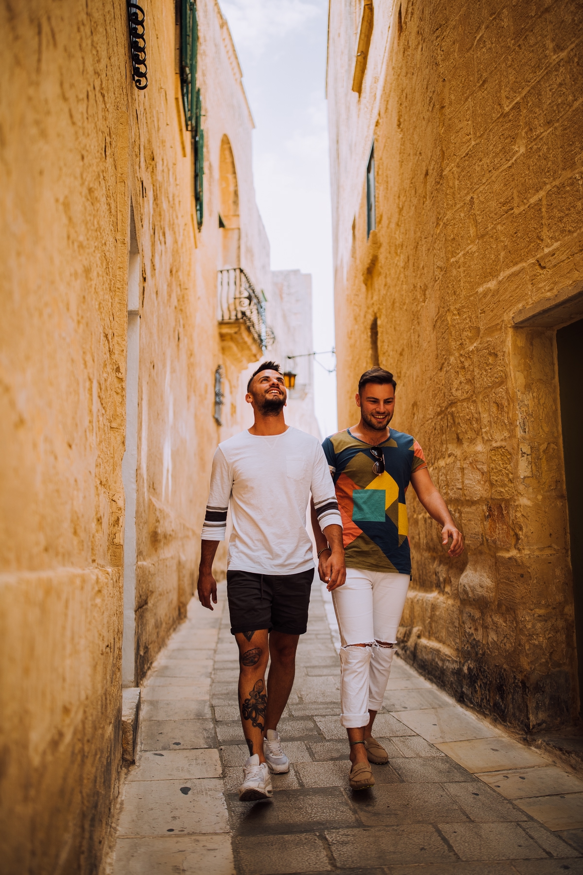 LGBT couple in Mdina Malta