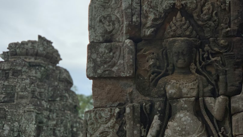 una tipica scultura in Cambogia