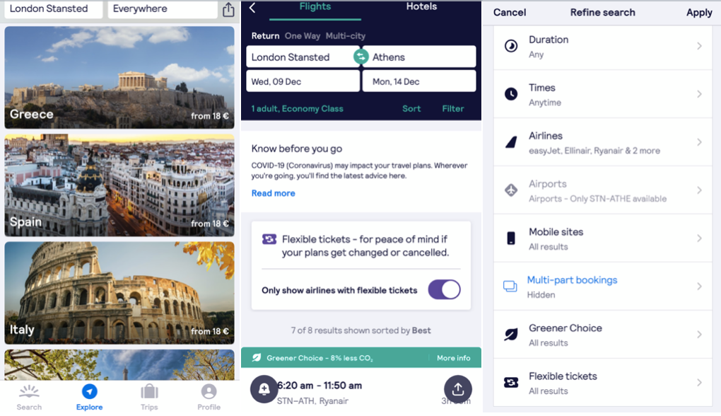 Filter flights for airline ratings while searching for Black Friday flight deals