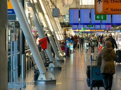 la hall dell'aeroporto