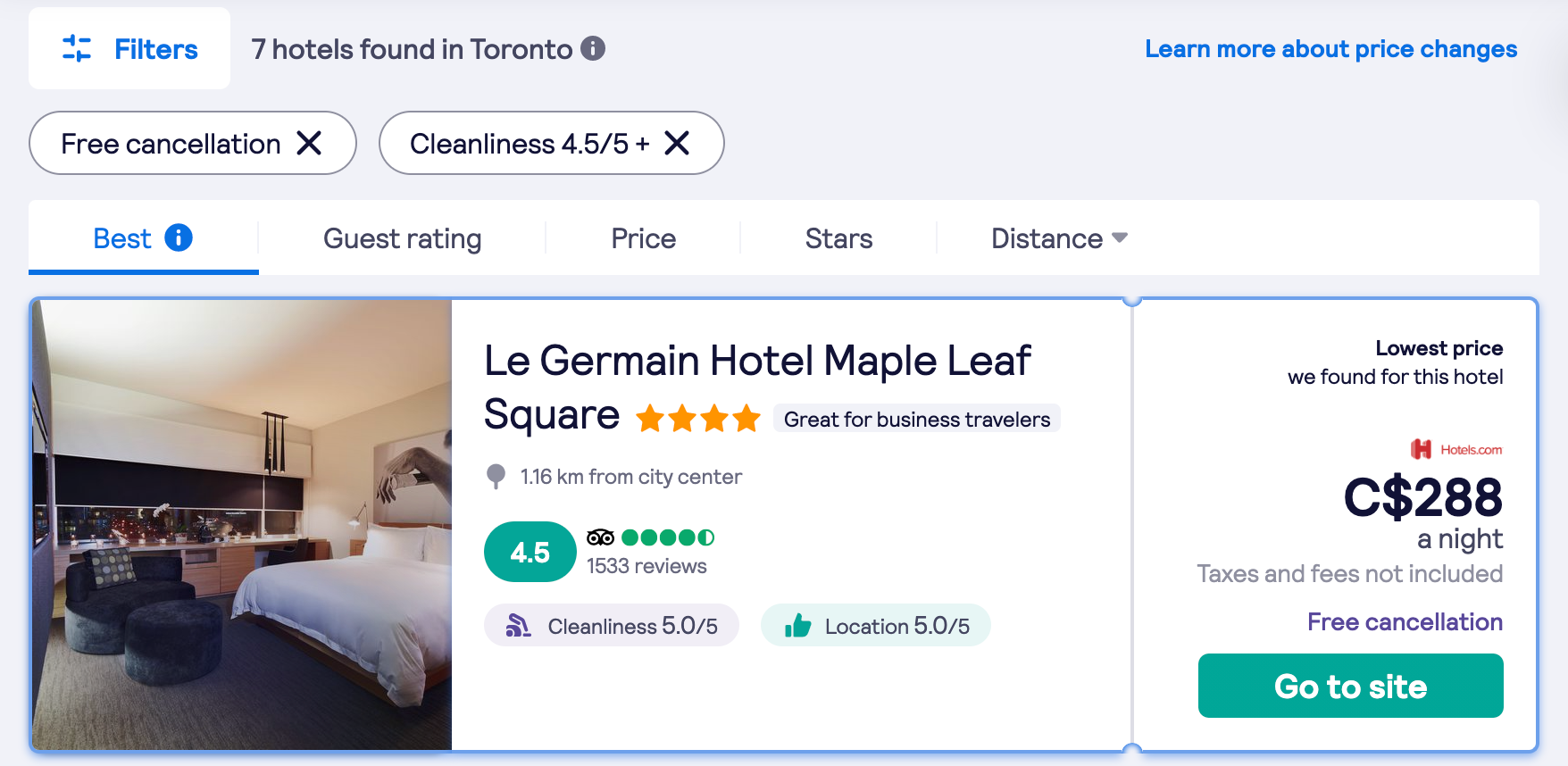 hotel search results skyscanner