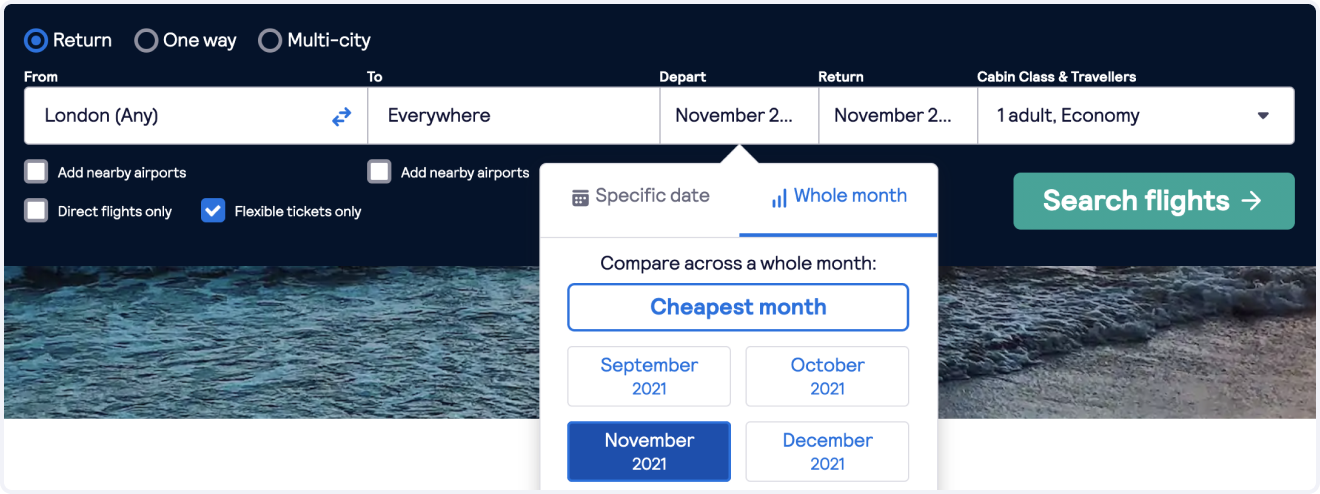 Skyscanner Tips And Tools How To Search Flight Prices Across Whole Month Skyscanner S Travel Blog Skyscanner Tips And Tools How To Search Flight Prices Across Whole Month Skyscanner S Travel Blog