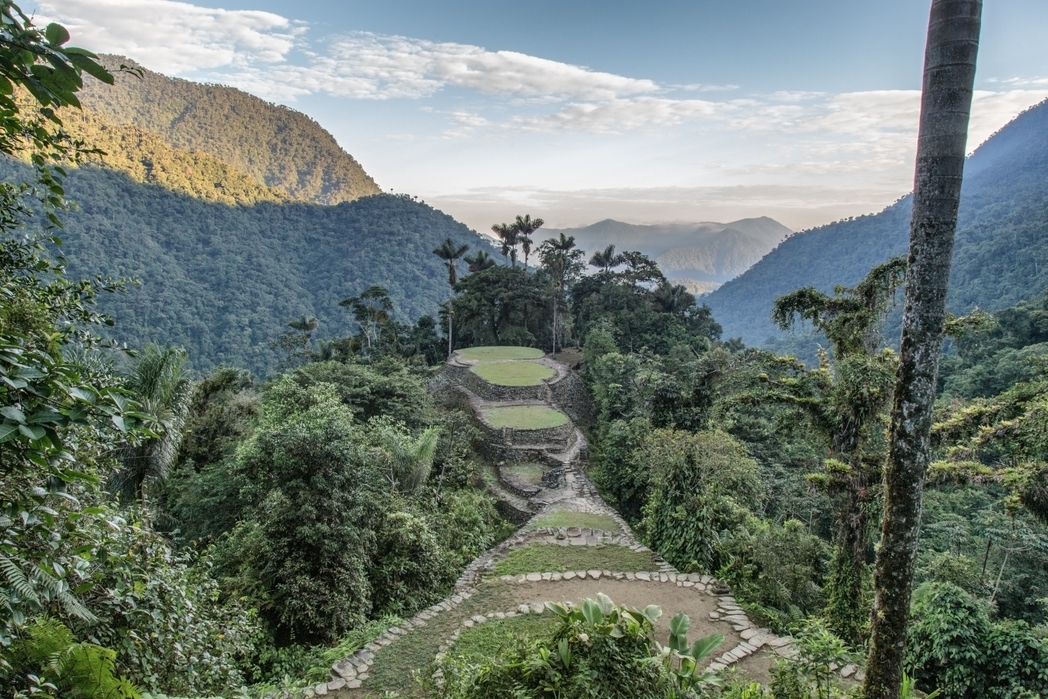The Lost City of Ciudad Perdida in the Colombian rainforest